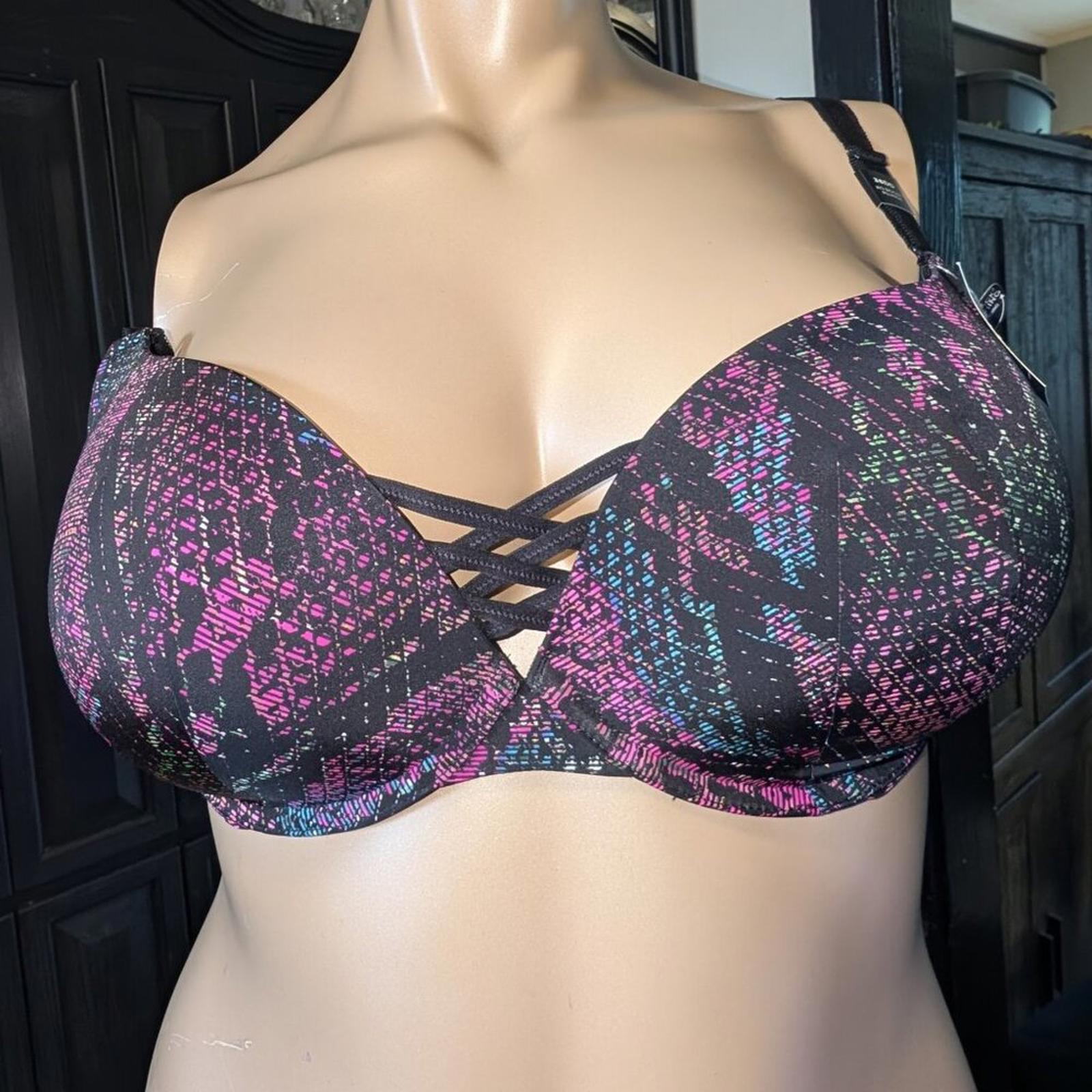 Torrid Push Up Bra, Berry Snakeskin Print, 38DD, NWT